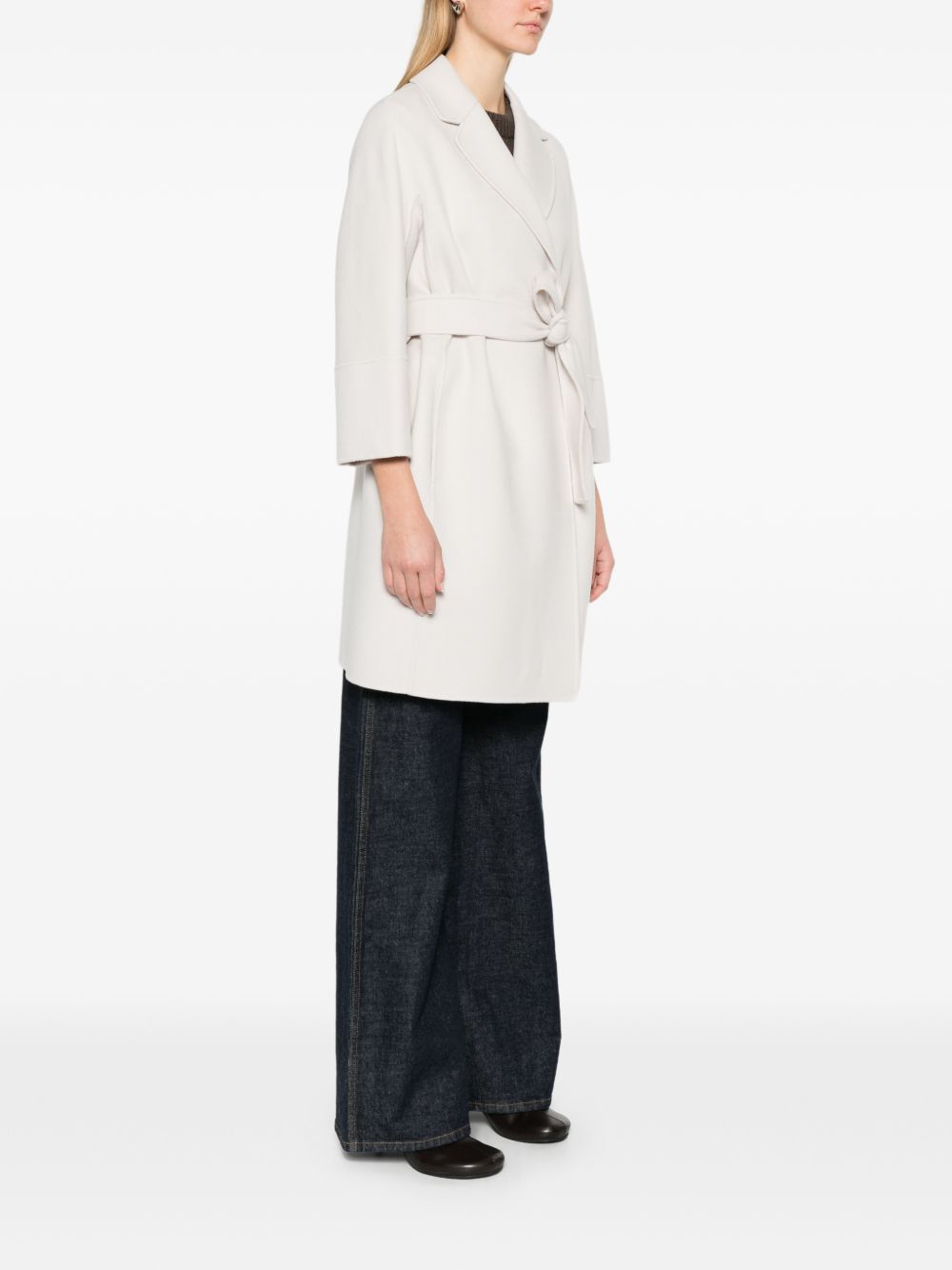 Cappotto con cintura in bianco 'S Max Mara - donna 