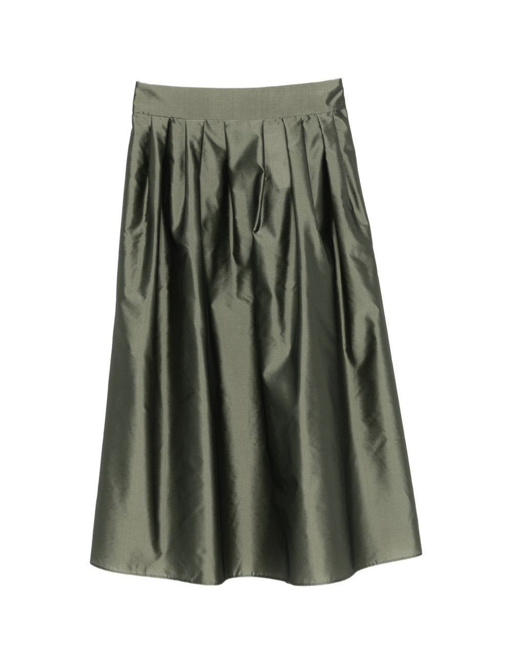 Gonna midi con pieghe effetto in verde 's maxmara - donna 