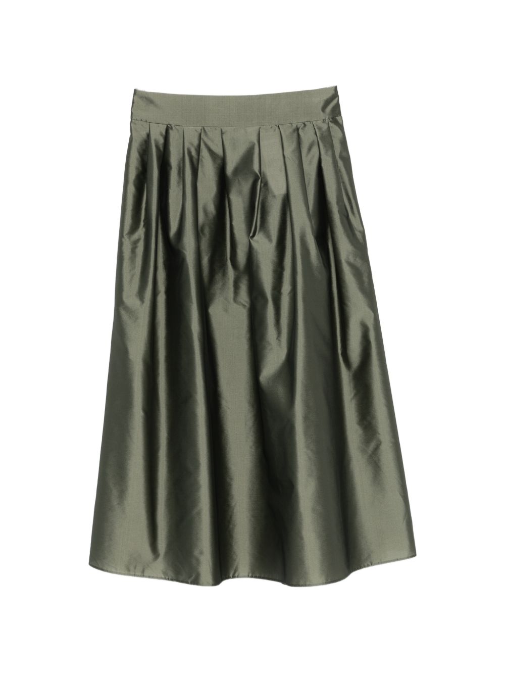 Gonna midi con pieghe effetto in verde 's maxmara - donna 