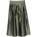 Gonna midi con pieghe effetto in verde 's maxmara - donna 