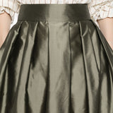 Gonna midi con pieghe effetto in verde 's maxmara - donna 