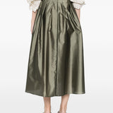 Gonna midi con pieghe effetto in verde 's maxmara - donna 