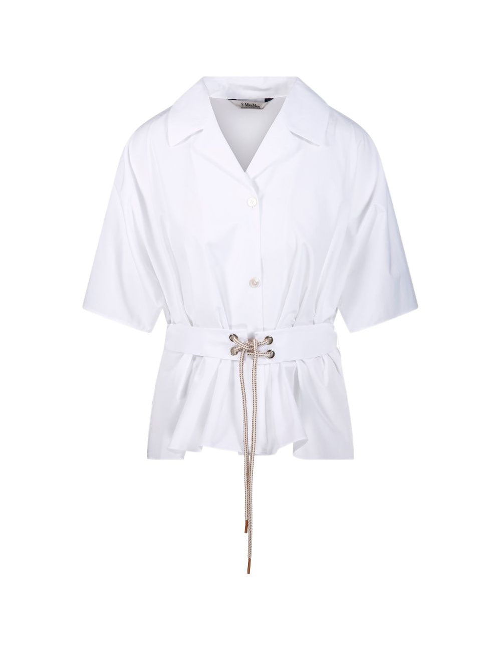 Camicia a maniche corte carisma in bainco 's maxmara - donna 