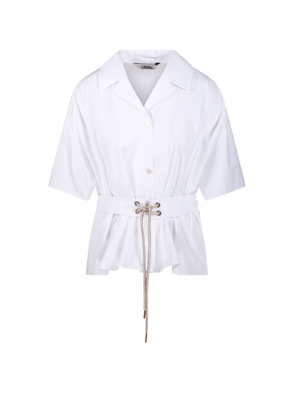 Camicia a maniche corte carisma in bainco 's maxmara - donna 