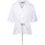 Camicia a maniche corte carisma in bainco 's maxmara - donna 