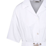 Camicia a maniche corte carisma in bainco 's maxmara - donna 