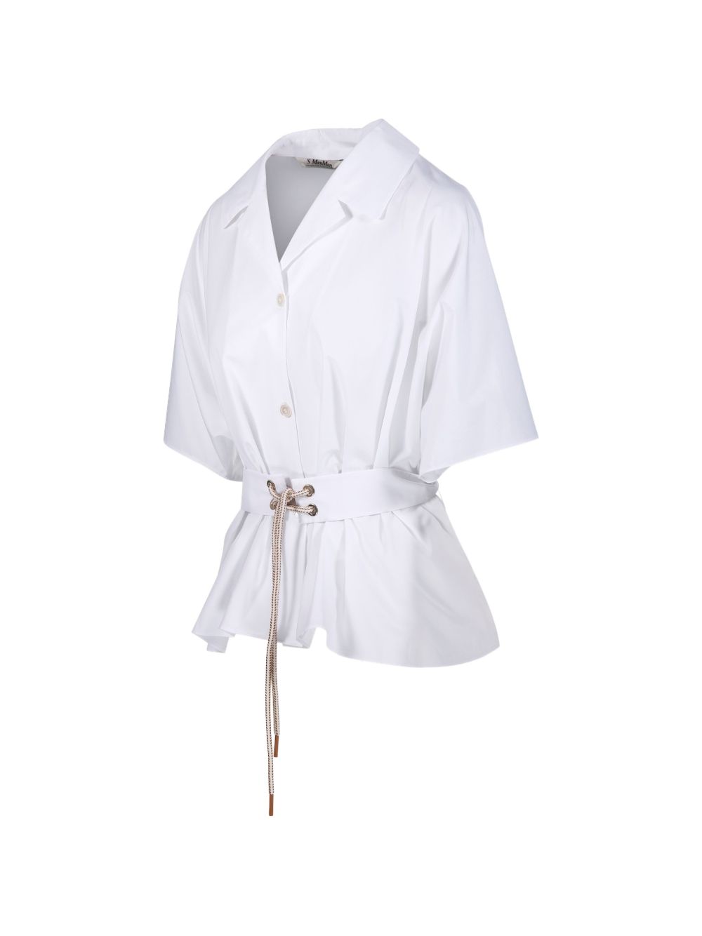Camicia a maniche corte carisma in bainco 's maxmara - donna 