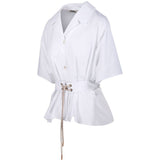 Camicia a maniche corte carisma in bainco 's maxmara - donna 