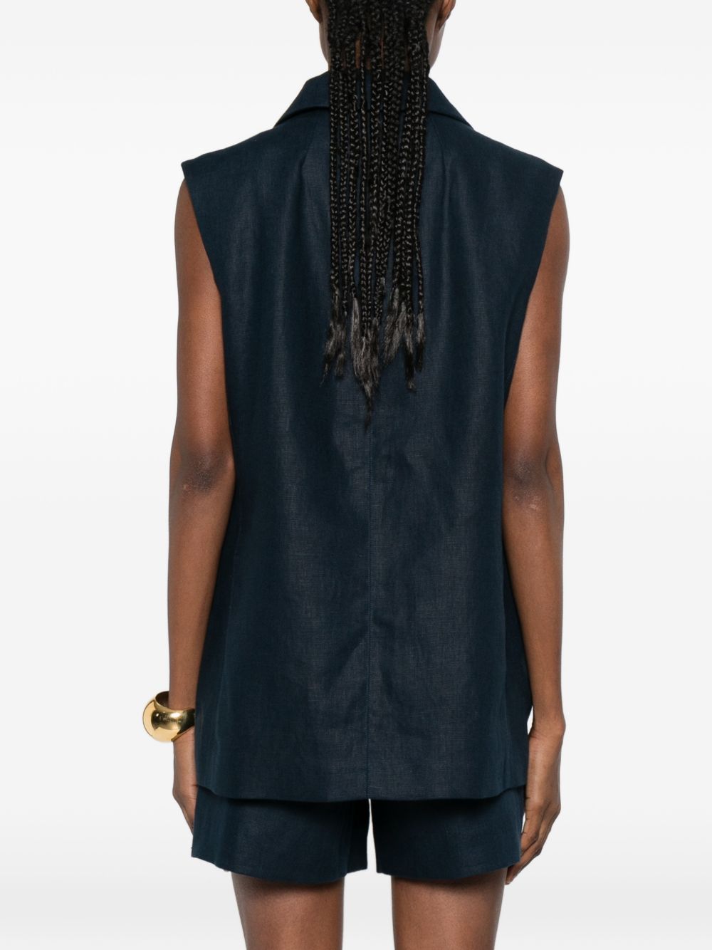 Gilet doppiopetto Bird in blu 
