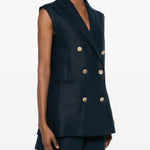 Gilet doppiopetto Smbird in blu 's maxmara - donna 