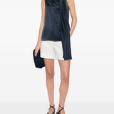 Top Dry in blu satinato 