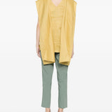 Top Talento con scollo a V in giallo 