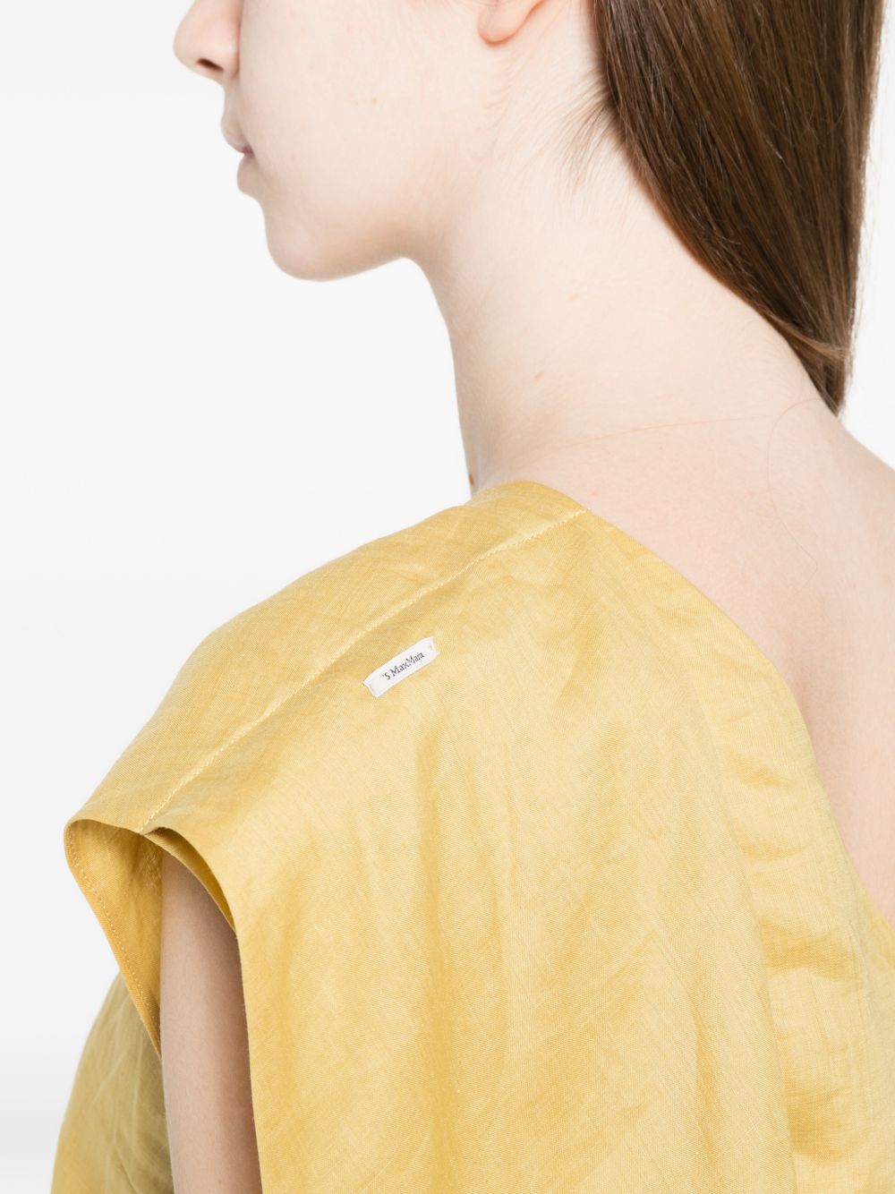 Top Talento con scollo a V in giallo 