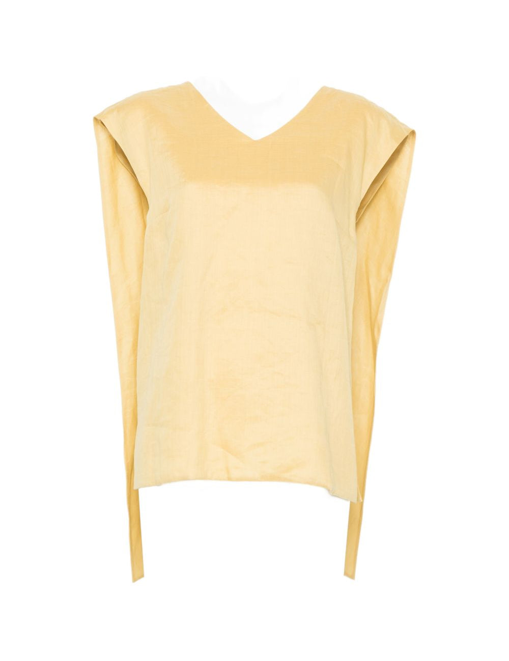 Top Talento con scollo a V in giallo 