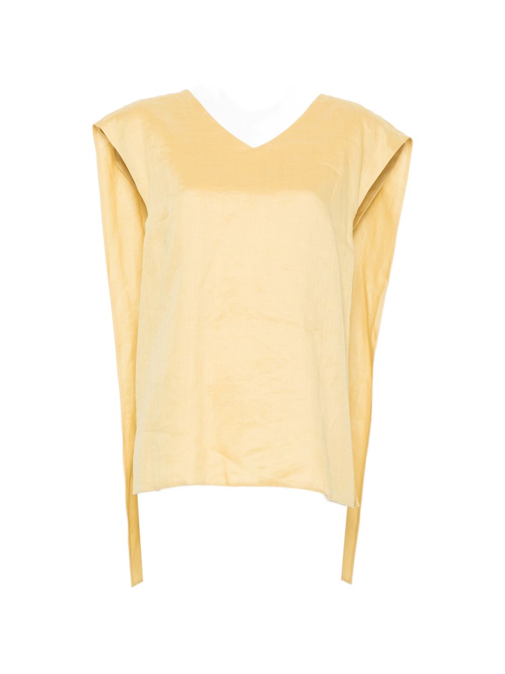 Top Talento con scollo a V in giallo 