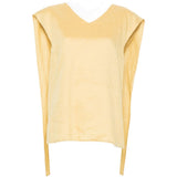 Top Talento con scollo a V in giallo 