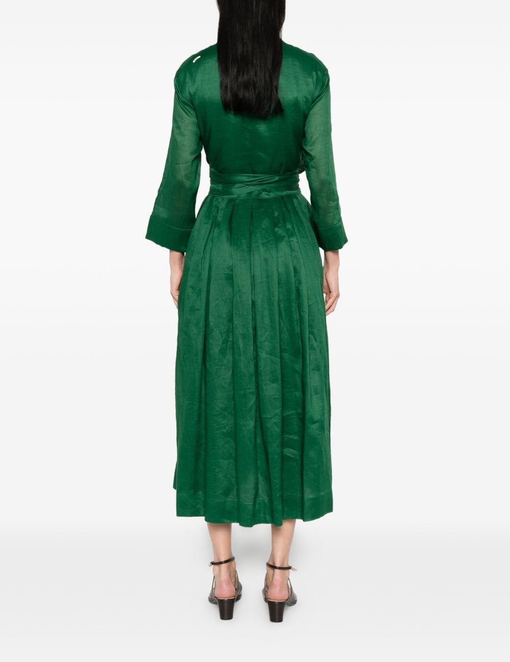 Abito Camilla con scollo a V e laccetti in verde 's maxmara - donna 