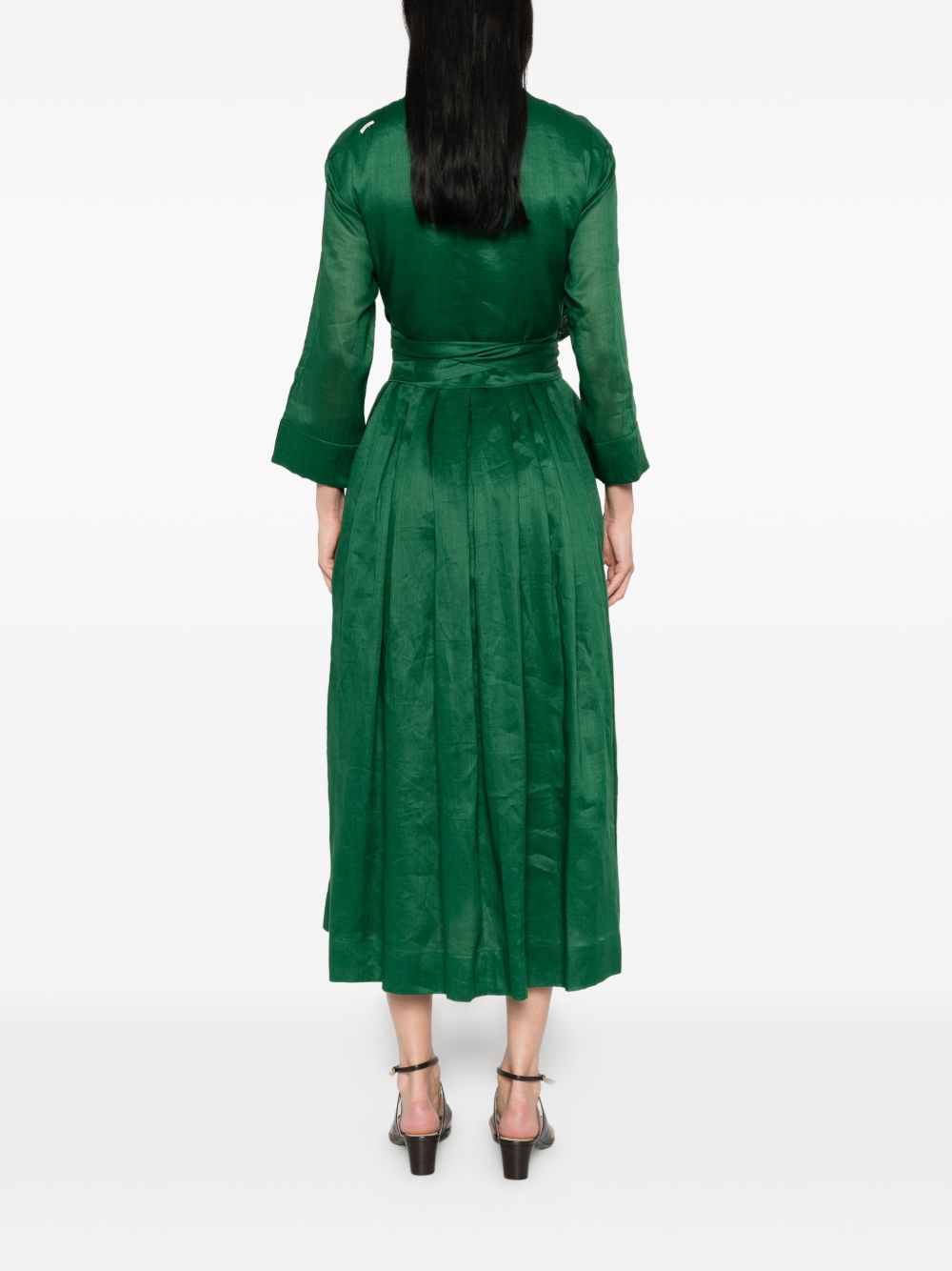 Abito Camilla con scollo a V e laccetti in verde 's maxmara - donna 