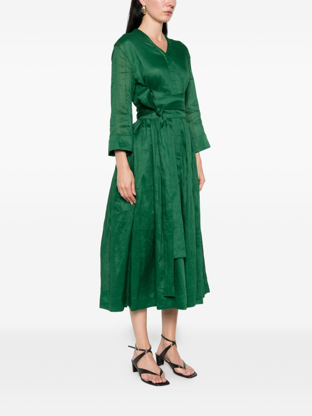 Abito Camilla con scollo a V e laccetti in verde 's maxmara - donna 