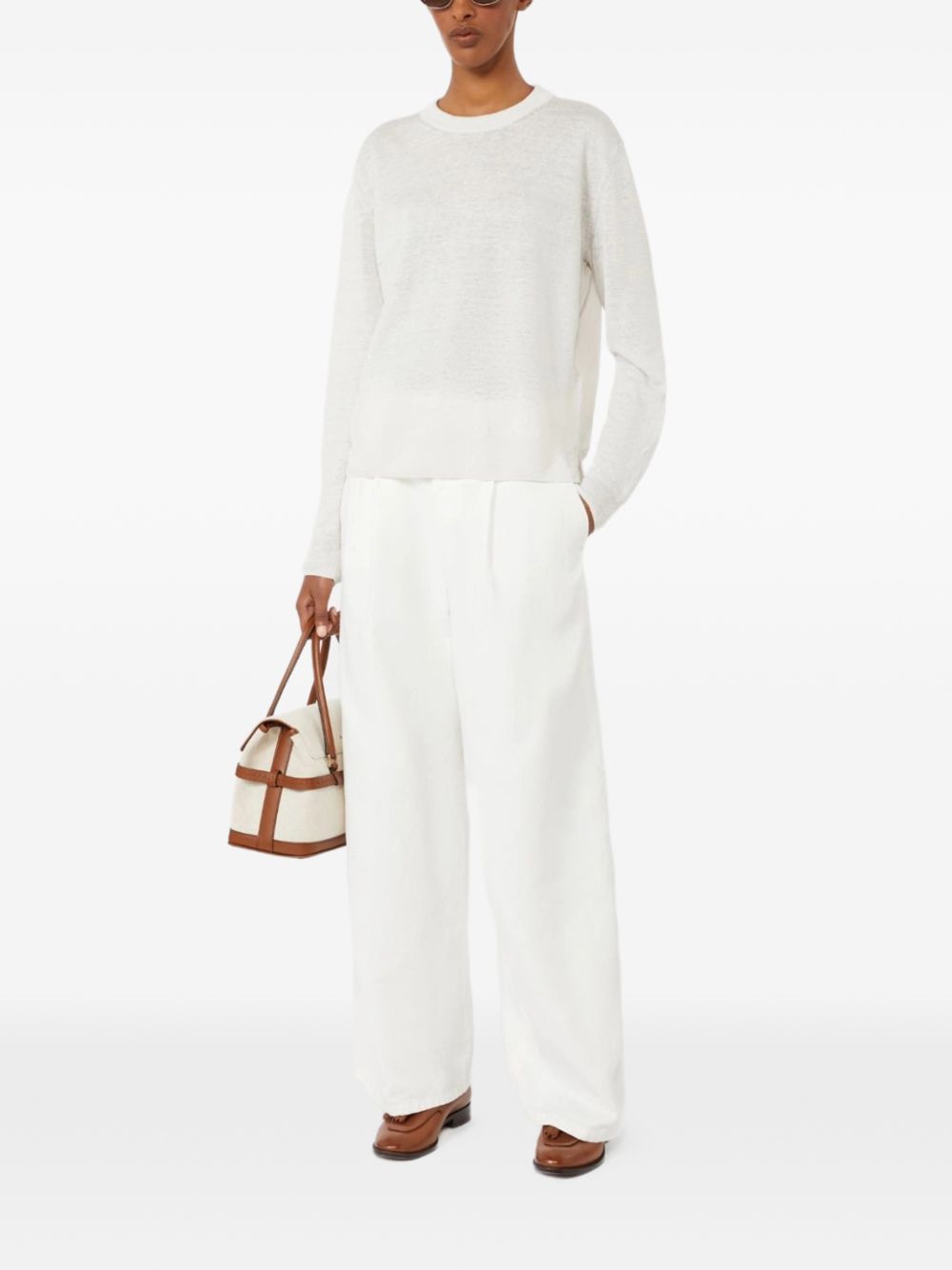 Top a maniche lunghe fervore in bainco 's maxmara - donna 