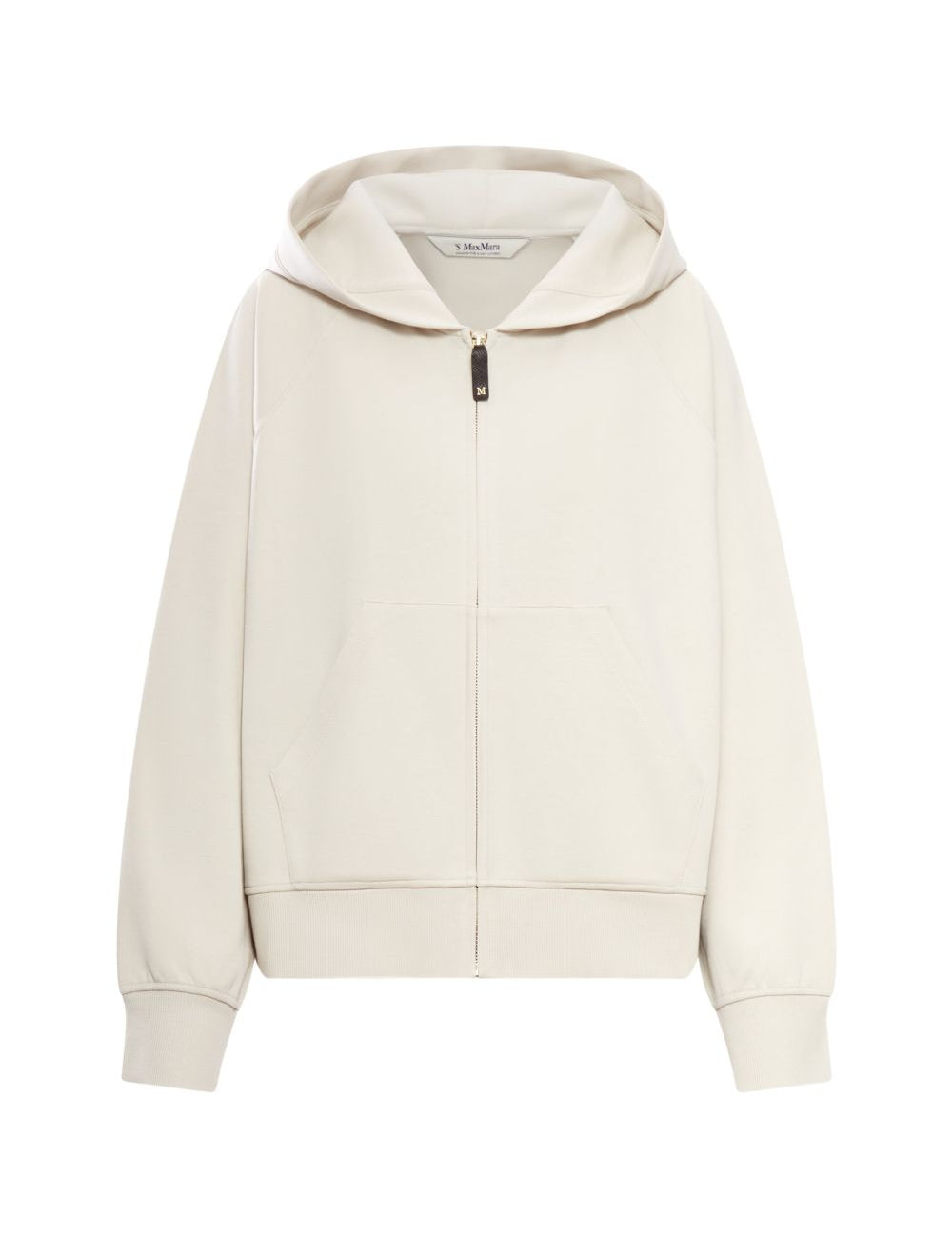 Felpa con cappuccio e zip in avorio 's maxmara - donna 