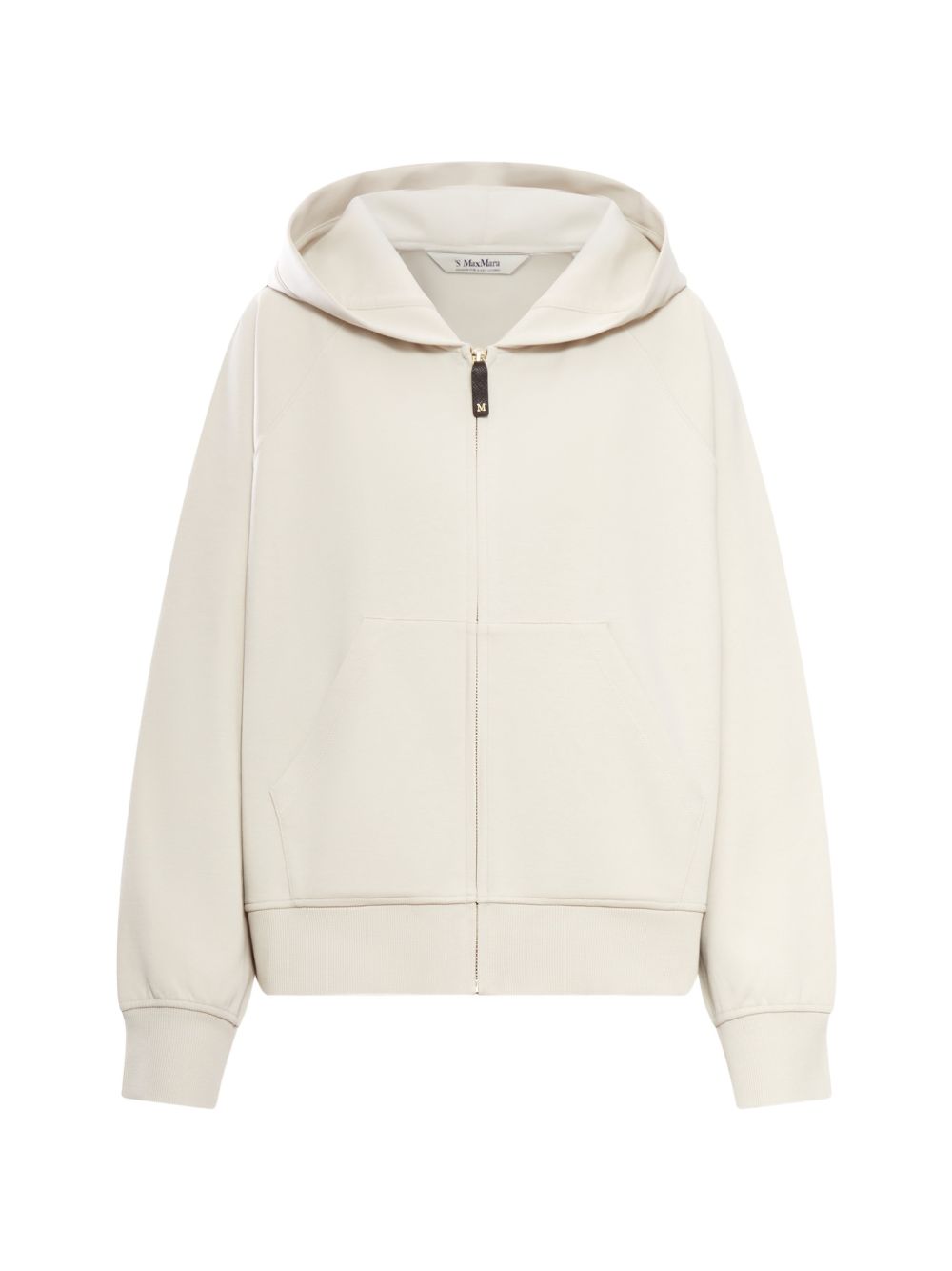 Felpa con cappuccio e zip in avorio 's maxmara - donna 