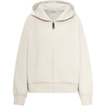 Felpa con cappuccio e zip in avorio 's maxmara - donna 