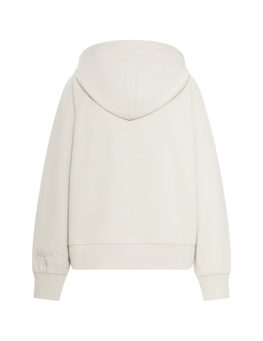 Felpa con cappuccio e zip in avorio 's maxmara - donna 