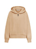 Felpa con cappuccio e zip in marrone 's maxmara - donna