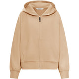 Felpa Malma con cappuccio e zip in marrone 