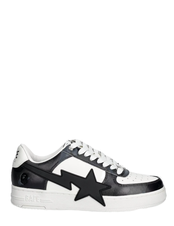 Sneakers basse sta #1 m2 in bianco e nero A Bathing Ape - uomo 