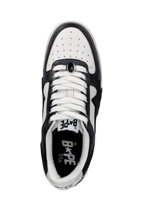 Sneakers basse sta #1 m2 in bianco e nero A Bathing Ape - uomo 