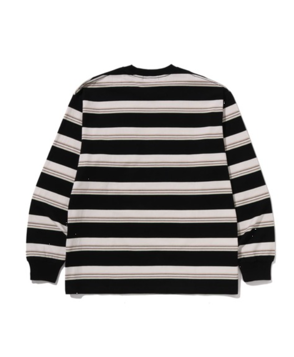 T-shirt a righe a maniche lunghe multicolore A bathing Ape - uomo 