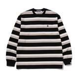T-shirt a righe a maniche lunghe multicolore A bathing Ape - uomo 