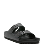 Ciabatte Arizona in pelle in nero Birkenstock - unisex 