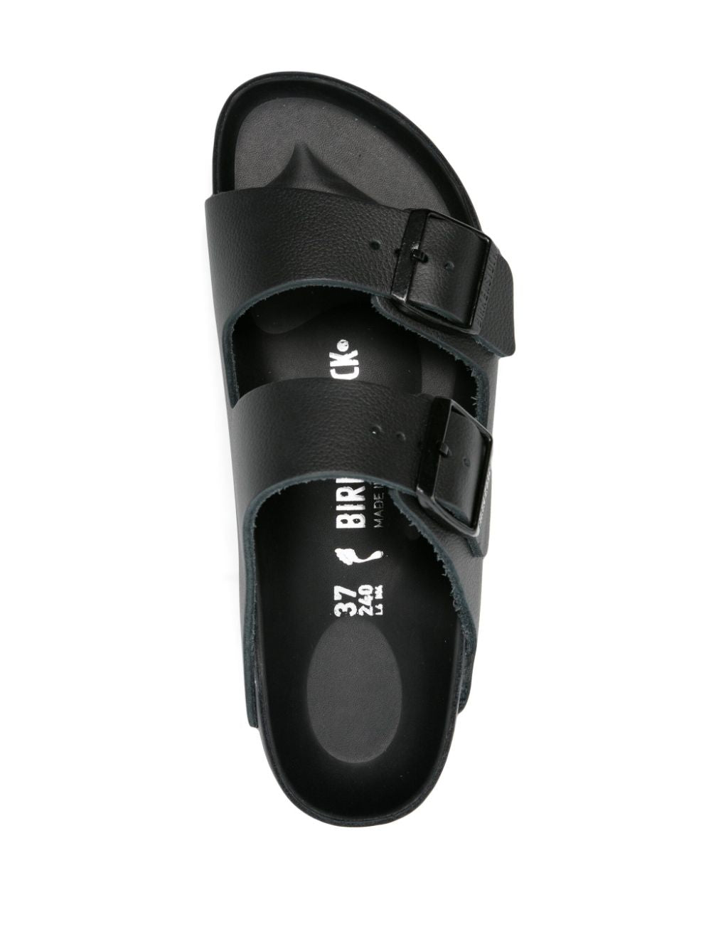 Ciabatte Arizona in pelle in nero Birkenstock - unisex 