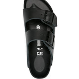 Ciabatte Arizona in pelle in nero Birkenstock - unisex 
