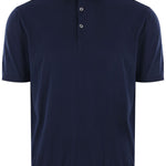 Polo in maglia in blu Caruso - uomo 