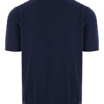 Polo in maglia in blu Caruso - uomo 