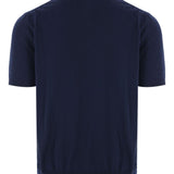 Polo in maglia in blu Caruso - uomo 