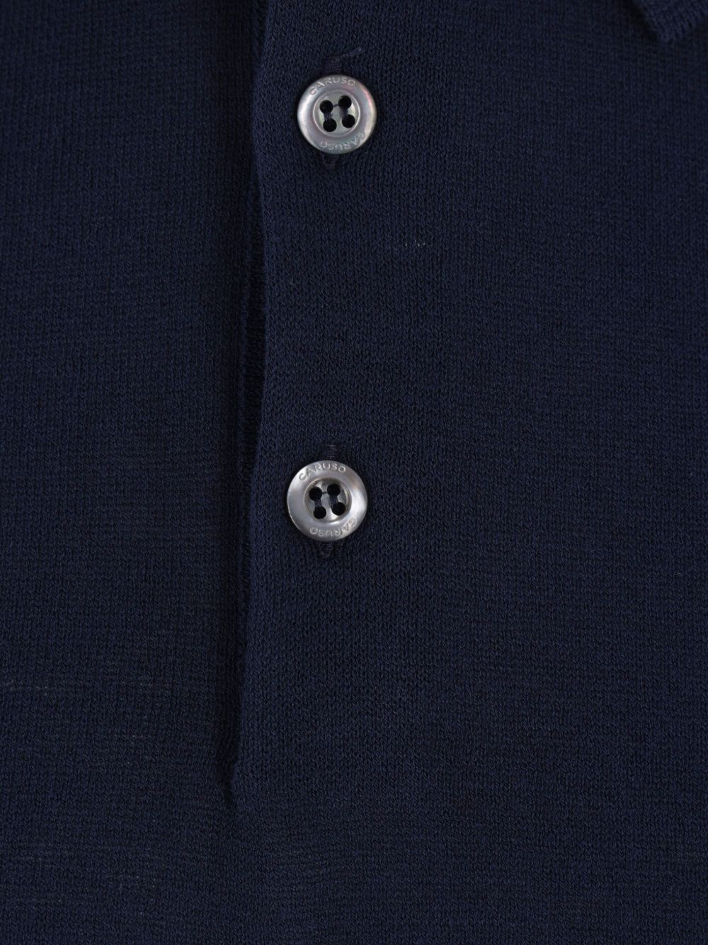 Polo in maglia in blu Caruso - uomo 