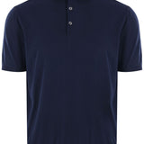 Polo in maglia in blu Caruso - uomo 