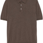 Polo in cotone in marrone Caruso - uomo 
