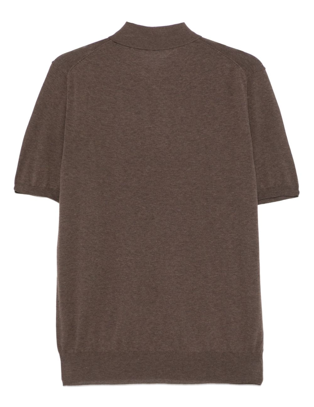 Polo in cotone in marrone Caruso - uomo 