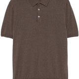 Polo in cotone in marrone Caruso - uomo 