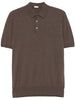 Polo in cotone in marrone Caruso - uomo