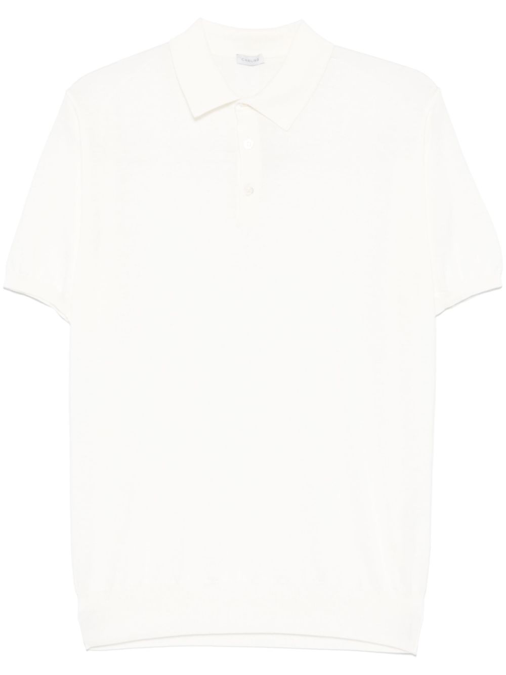 Polo in cotone in bianco Caruso - uomo 