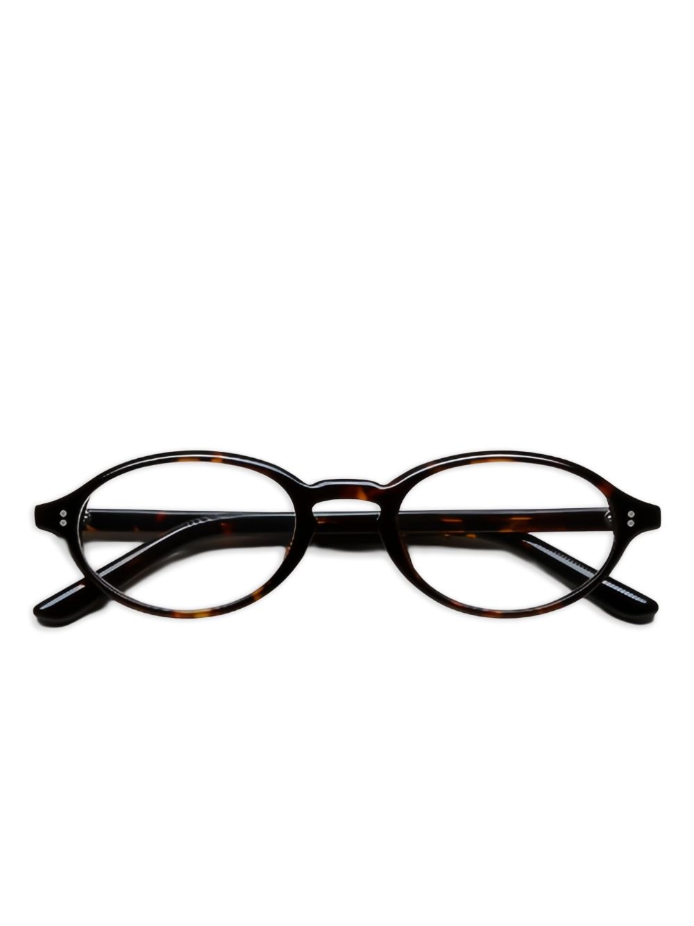 Occhiali lex con montatura ovale e rivetti in metallo in marrone Chimi - unisex 