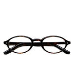 Occhiali lex con montatura ovale e rivetti in metallo in marrone Chimi - unisex 