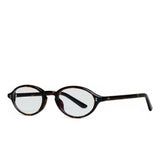 Occhiali lex con montatura ovale e rivetti in metallo in marrone Chimi - unisex 